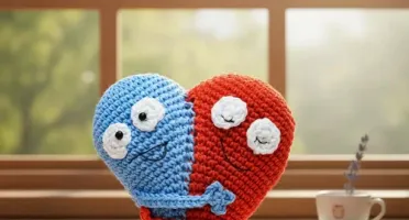 Abraço do Coração Amigurumi