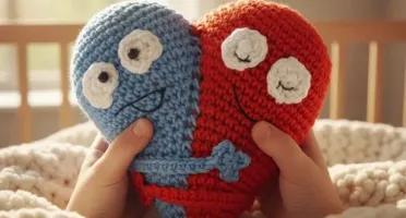 Abraço do Coração Amigurumi