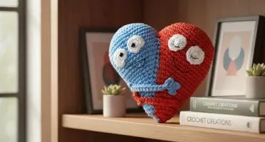 Abraço do Coração Amigurumi