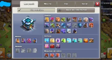 Cv 13 bem upado 6 construtores várias skins 1000 gemas