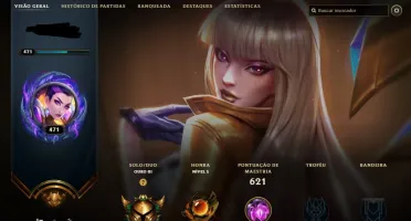 Conta lol Ouro 3, todos os champions e 209 skins