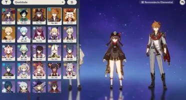 AR 54 Hu tao / Klee / Childe / Venti e Mona c3 Conta genshin