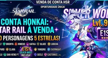 Conta Honkai Star Time Premium Da Castorice Silver Wolf