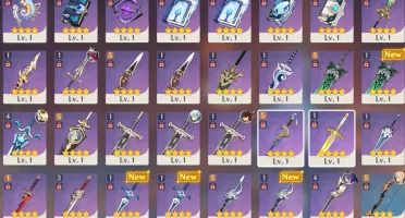 23 Personagens 5★, 6 Armas 5★