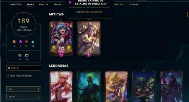 Conta prata 2 com TODOS os champs e 189 Skins + 1 Prestigio
