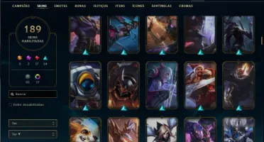 Conta prata 2 com TODOS os champs e 189 Skins + 1 Prestigio