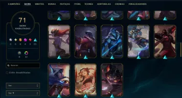 Ouro 4 com 75 Champs e 71 Skins ( MONO ADC ) +4 Prestigios