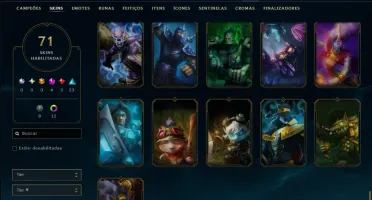 Ouro 4 com 75 Champs e 71 Skins ( MONO ADC ) +4 Prestigios
