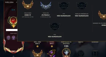 Ouro 4 com 75 Champs e 71 Skins ( MONO ADC ) +4 Prestigios