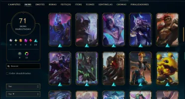 Ouro 4 com 75 Champs e 71 Skins ( MONO ADC ) +4 Prestigios