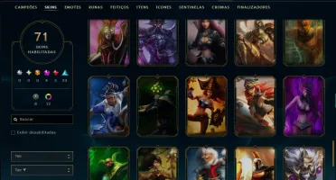 Ouro 4 com 75 Champs e 71 Skins ( MONO ADC ) +4 Prestigios