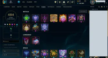 Conta LoL Diamante 1 | 314 Skins | 246k EA | Nível 478 |