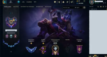 Conta LoL Diamante 1 | 314 Skins | 246k EA | Nível 478 |