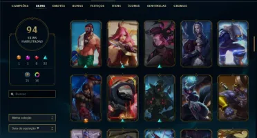 Conta lol-borda de platina-nivel 357-93 skins + 1 ultimate