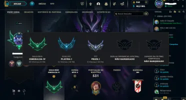 Conta LOL esmeralda solo/duo