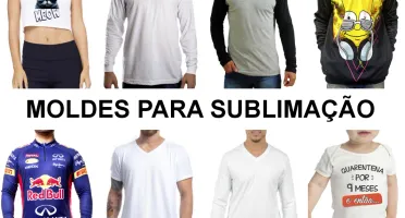 Pacote com 17 moldes para sublimação