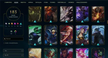 Prata 3 com TODOS os Champs e 183 Skins ( ADC / SUP / JG )