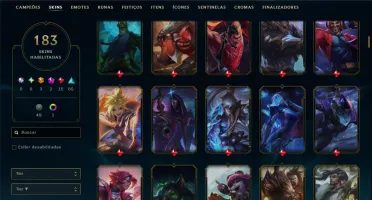 Prata 3 com TODOS os Champs e 183 Skins ( ADC / SUP / JG )