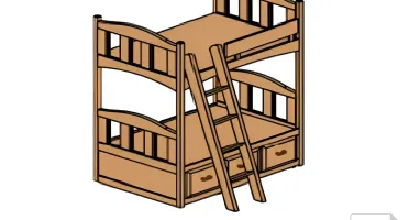 Projeto Para Fazer Beliche com Gavetas Estilo Chalé