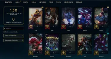 CONTA LOL - PRATA 2, 50 Champs, 30 Skins