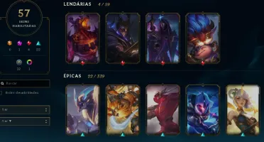 BARATO ✅ OURO 4 ✅ 57 Skins ✅ NV 241 ✅ Honra 3 ✅ 117 CHAMPS ✅