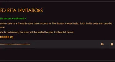 Chave de acesso The Bazaar