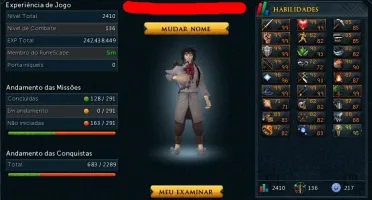 CONTA RS3 - TOTAL LVL 2410 - CBT LVL 136
