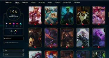 Platina 1 com 115 Champs e 126 Skins + 1 Prestigio