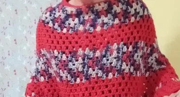 Poncho de crochê