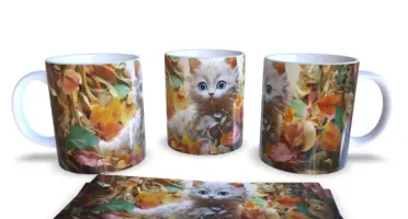 Caneca de Cerâmica com Gatos - 8 Modelos