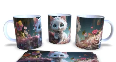 Caneca de Cerâmica com Gatos - 8 Modelos
