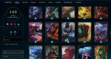 Conta lol 1420rp 28k essencia azul ex diamante 2 anos