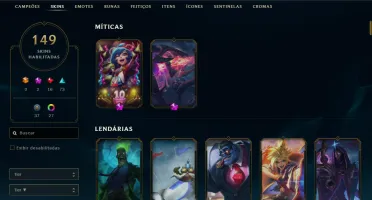 Conta lol 1420rp 28k essencia azul ex diamante 2 anos