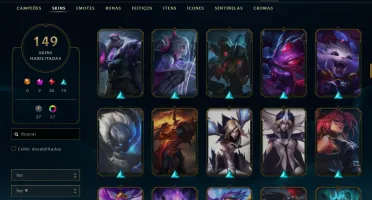 Conta lol 1420rp 28k essencia azul ex diamante 2 anos