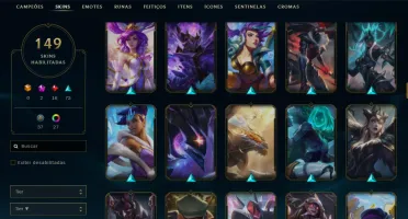 Conta lol 1420rp 28k essencia azul ex diamante 2 anos