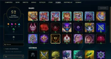 Unranked com 30 Champs e 4 Skins