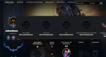 Unranked com 30 Champs e 4 Skins
