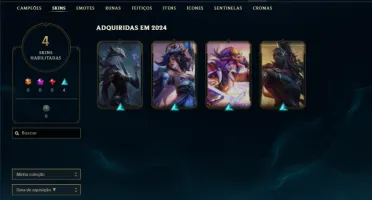 Unranked com 30 Champs e 4 Skins