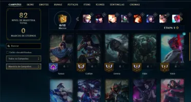 Unranked com 30 Champs e 4 Skins