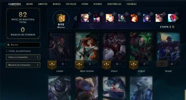 Unranked com 30 Champs e 4 Skins