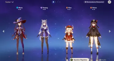 Hu Tao + Klee + Mona + Keqing ♡ AR 44