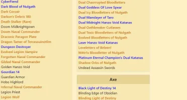 Conta AQW Level 100(MAX) 905 Itens