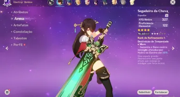 Conta Genshin Impact AR30 Venti + Harpa celestial