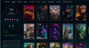 Platina 4 com 125 Champs e 79 Skins +3 Vitoriosas