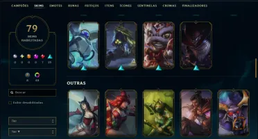 Platina 4 com 125 Champs e 79 Skins +3 Vitoriosas