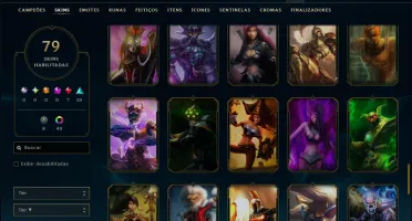Platina 4 com 125 Champs e 79 Skins +3 Vitoriosas