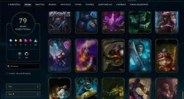Platina 4 com 125 Champs e 79 Skins +3 Vitoriosas