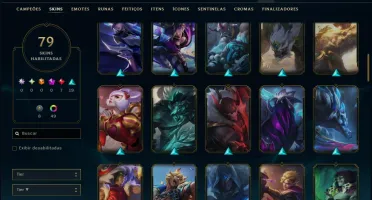 Platina 4 com 125 Champs e 79 Skins +3 Vitoriosas