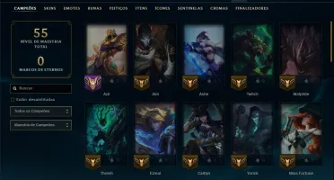 Platina 3 com 50 Champs e 48 Skins ( ADC / MID )
