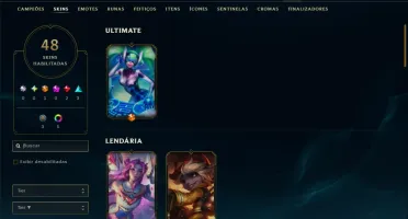 Platina 3 com 50 Champs e 48 Skins ( ADC / MID )